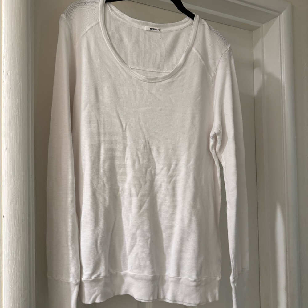 LA made Classic White Long Sleeve Tee